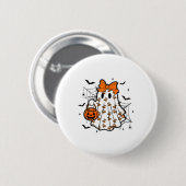 ハロウィーンレース幽霊コケットボーカボチャ不気味S 缶バッジ (正面&裏面)