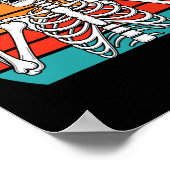 ハロウィーンロッカースケルトンクールキャップパンクロックメンB ポスター (角)