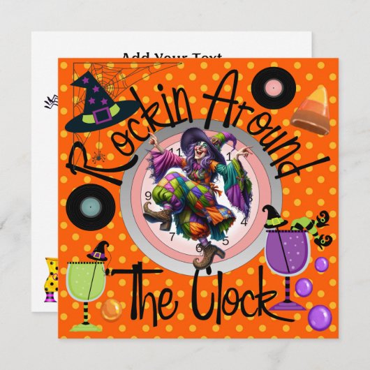 ハロウィーンロックインのまわりにザクロックパーティー 招待状 (正面/裏面)