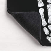 ハロウィーンロックハンドサインスケルトンロックNロールシンブ マウスパッド (コーナー)