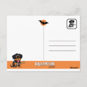 ハロウィーンロックロットワイラー遊マンガのギター ポストカード (裏面)