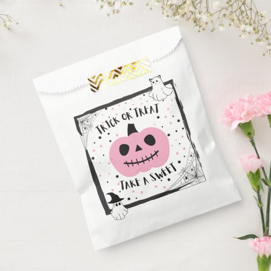 ハロウィーンロットバッグカボチャのキャンディートリックまたは治療 フェイバーバッグ (封をした状態)