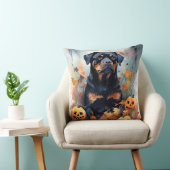 ハロウィーンロットワイラーカボチャ怖 クッション (椅子)