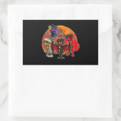 ハロウィーンロットワイラー衣装ミイラ邪悪な魔女ポンプ 長方形シール (バッグ)