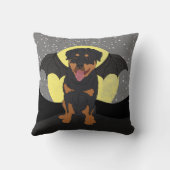 ハロウィーンロットワイラー クッション (裏面)