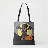 ハロウィーンロットワイラー トートバッグ (正面)