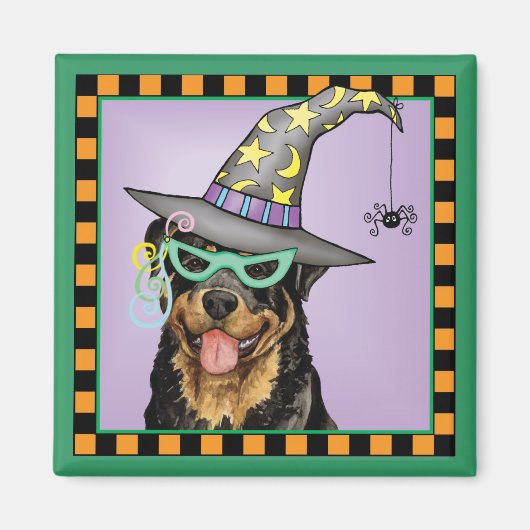 ハロウィーンロットワイラー マグネット (正面)