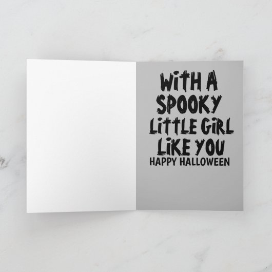 ハロウィーンロマンチックなグリーティングカード4妻ガールフレンド カード (内部)