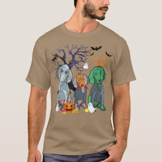 ハロウィーンワイマラードッグウィッチホラーハロウィンコス Tシャツ