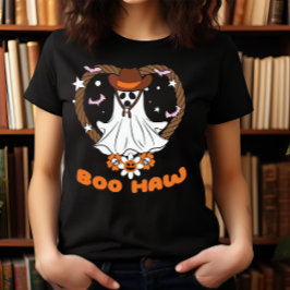 ハロウィーンワイルドウエストブーハウカウボーイ幽霊 不気味 Tシャツ