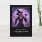 ハロウィーンワインかわいらしと魔女名前をカスタムする カード (正面)