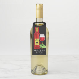 ハロウィーンワイン – 背面を参照 –  ボトルネックタグ