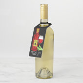 ハロウィーンワイン – 背面を参照 –  ボトルネックタグ (アングル)