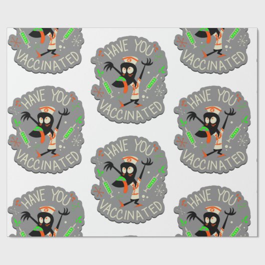 ハロウィーンワクチンナースモンスター不気味なコビデ ラッピングペーパー (フラット)