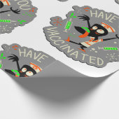 ハロウィーンワクチンナースモンスター不気味なコビデ ラッピングペーパー (角)