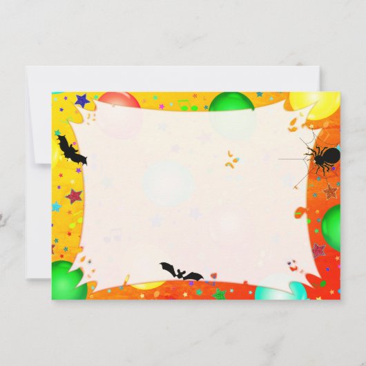 ハロウィーンワーウルフモンスター誕生日 カード (裏面)