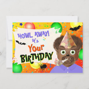 ハロウィーンワーウルフモンスター誕生日 カード