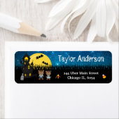 ハロウィーンワーウルフ幽霊のよく出るハウスブルー ラベル (インサイチュ)