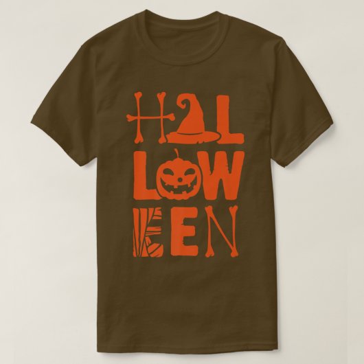 ハロウィーンワードアート Tシャツ (デザイン正面)