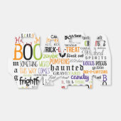 ハロウィーンワードタイポグラフィおもしろいパーティーの好意ボックス フェイバーボックス (折り畳みなし)