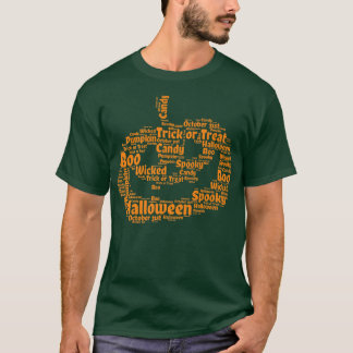 ハロウィーンワードハロウィーンのカボチャのちょうちんカボチャ Tシャツ