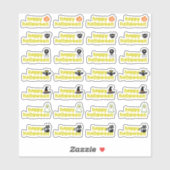 ハロウィーンヴァンパイアこうもりスパイダーウェブスカルウィッチハット シール (シート)