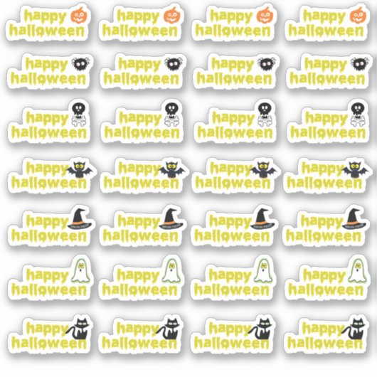 ハロウィーンヴァンパイアこうもりスパイダーウェブスカルウィッチハット シール (正面)