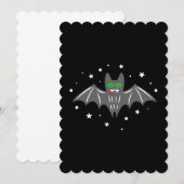 ハロウィーンヴァンパイアこうもりファンズ不気味な星 招待状 (正面/裏面)