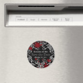 ハロウィーンヴァンパイアテーマ結婚式の日付を保存 マグネット (インサイチュ (食洗機))