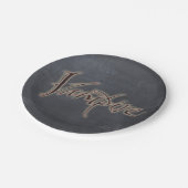 ハロウィーンヴァンパイアブラックグレー血赤いグロー大人 ペーパープレート (アングル)