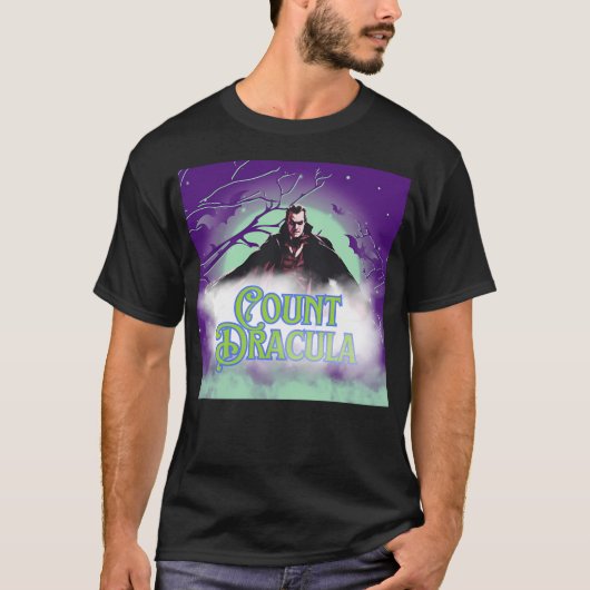 ハロウィーンヴァンパイアレトロホラーヴィンテージ不気味シー Tシャツ (正面)