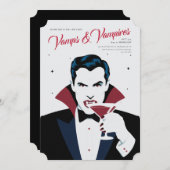 ハロウィーンヴァンプス&ヴァンパイアカスタム招待状 招待状 (正面/裏面)