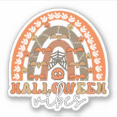 ハロウィーンヴィベスボホーレインボー不気味秋 シール (正面)