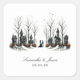 ハロウィーンヴィレッジ結婚ズ スクエアシール