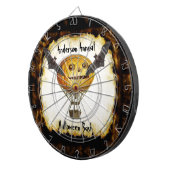 ハロウィーンヴィンテージかぼちゃバルーンマンとこうもり ダーツボード (正面右)