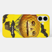 ハロウィーンヴィンテージかぼちゃバルーンマンとこうもり Case-Mate iPhoneケース (裏面 (横))