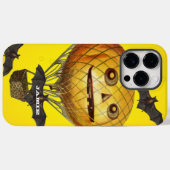 ハロウィーンヴィンテージかぼちゃバルーンマンとこうもり Case-Mate iPhoneケース (裏面 (横))