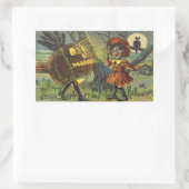 ハロウィーンヴィンテージには不思議な光景が見られる 長方形シール (バッグ)