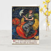 ハロウィーンヴィンテージはがき カード (黄色い花)