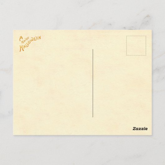 ハロウィーンヴィンテージはがき ポストカード (裏面)