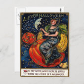 ハロウィーンヴィンテージはがき ポストカード (正面/裏面)