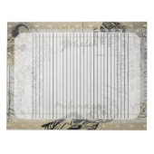 ハロウィーンヴィンテージエファメーラゾンビ怖い手紙 ノートパッド (正面)