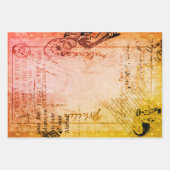 ハロウィーンヴィンテージエファメーラゾンビ怖い手紙 ラッピングペーパーシート (正面3)