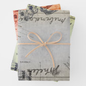 ハロウィーンヴィンテージエファメーラゾンビ怖い手紙 ラッピングペーパーシート (インサイチュ)