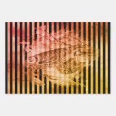 ハロウィーンヴィンテージエファメーラフクロウファミリー ラッピングペーパーシート (正面3)