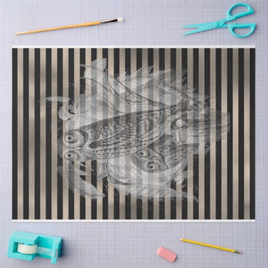 ハロウィーンヴィンテージエファメーラフクロウファミリー 薄葉紙 (クラフト)