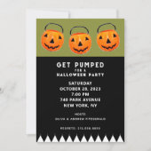 ハロウィーンヴィンテージカボチャパーティー 招待状 (正面)