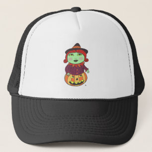 ハロウィーンヴィンテージクラシックウィッチイラストレーション キャップ