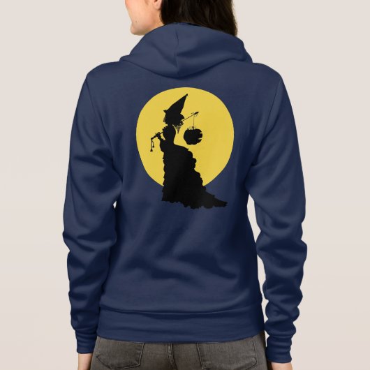 ハロウィーンヴィンテージクールスイビクトリアンッチシルエット パーカ (裏面)