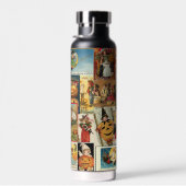 ハロウィーンヴィンテージグリーティングカードコラージュ大好き ウォーターボトル (右面)